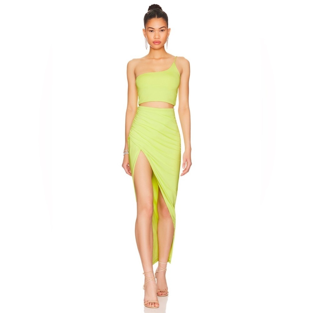 superdown Neon Yellow Lydia Maxi Skirt, Size S